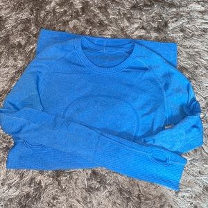 Blue Long Sleeve Lululemon Swiftly Tech top